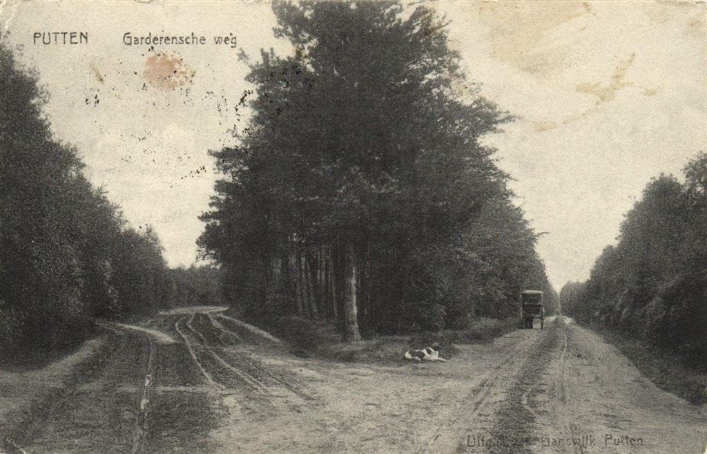 Putten - Garderensche weg - kar hond - 1907 gelopen, Ophalen of Verzenden, Voor 1920, Gelopen, Gelderland