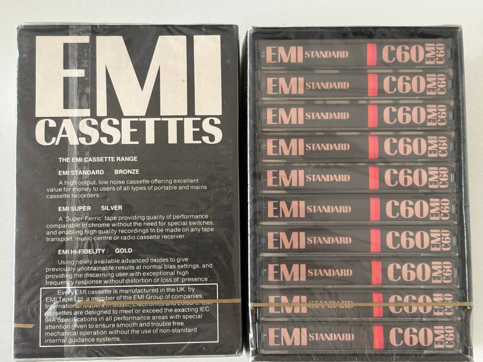 Nieuwe EMI C60 Standard Cassettes - Onbespeeld (10 stuks), 2 t/m 25 bandjes, Overige genres, Ophalen of Verzenden, Nieuw in verpakking