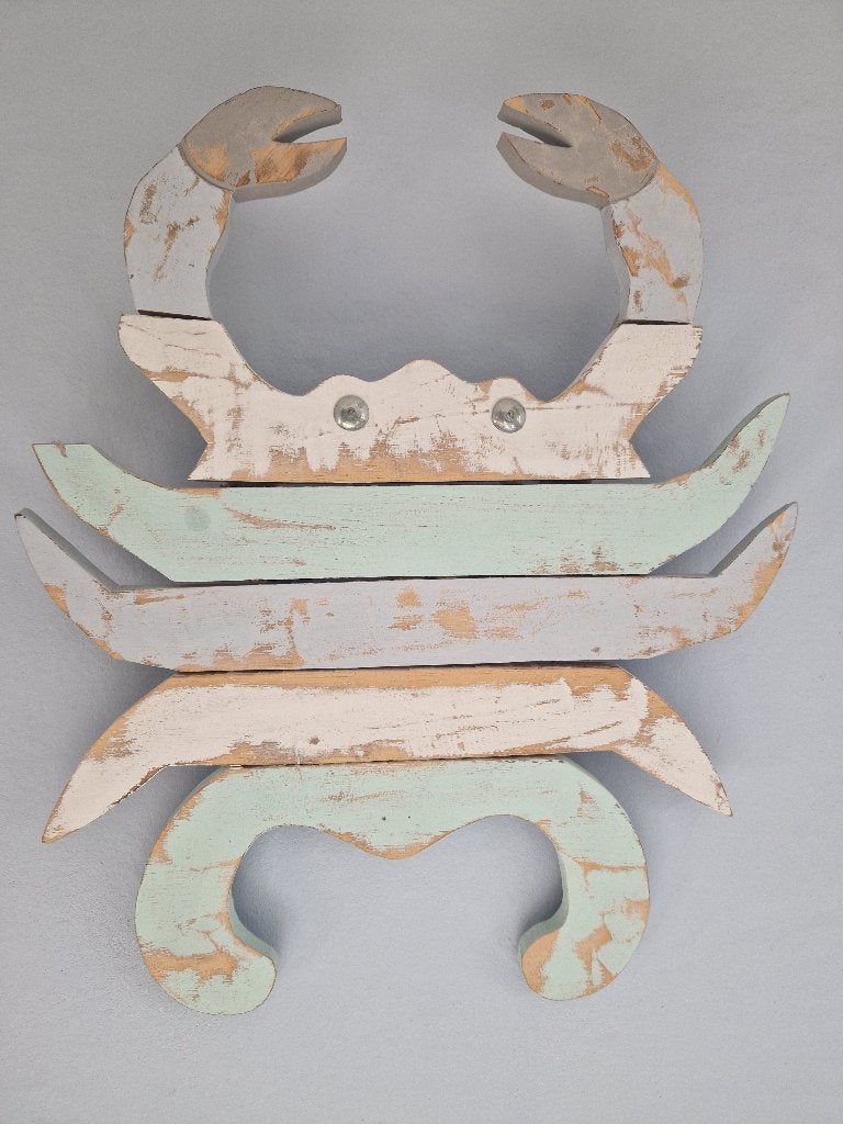 Decoratieve krab, Hout, Decoratieobject, Ophalen of Verzenden, Zo goed als nieuw
