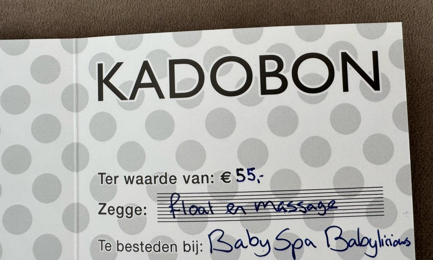 Cadeaubon baby spa Babylicious, Ophalen of Verzenden, Winkel, Super of Benzinepomp, Zegels, Bonnen of Punten