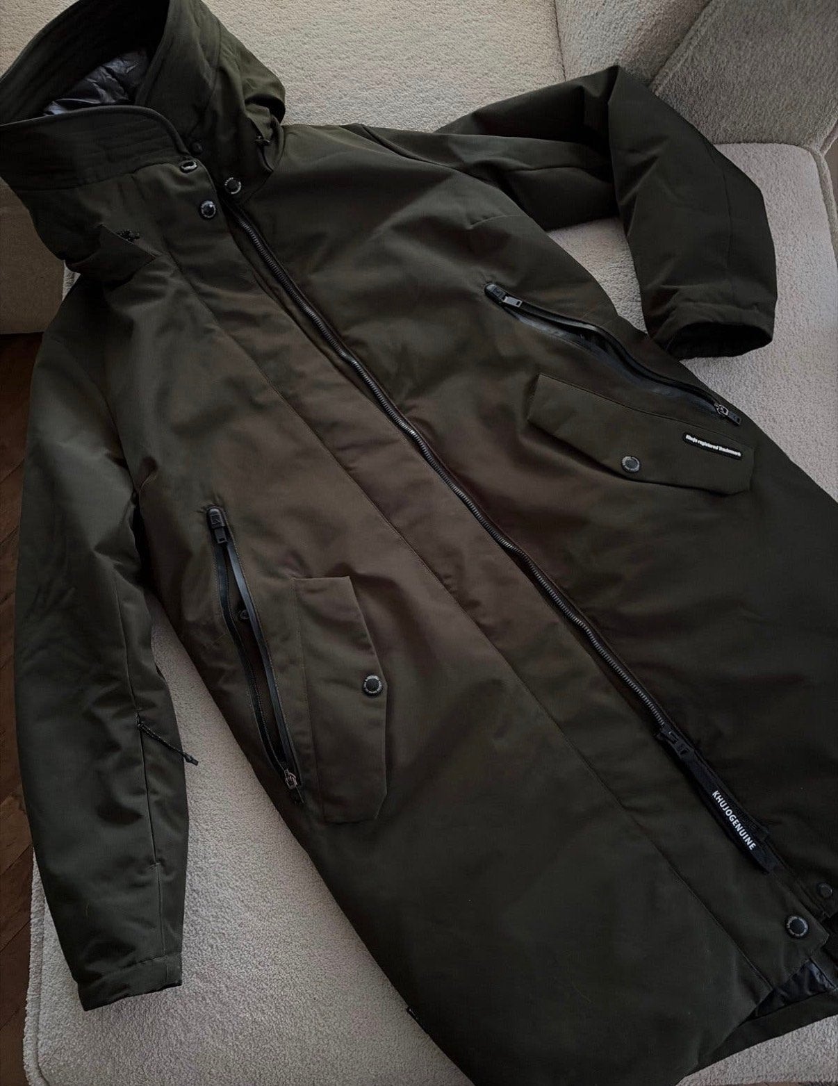 Khujo Genuinue winterjas - Groen - Maat XL, Kleding | Dames, Verzenden, Gedragen, Maat 46/48 (XL) of groter, Groen