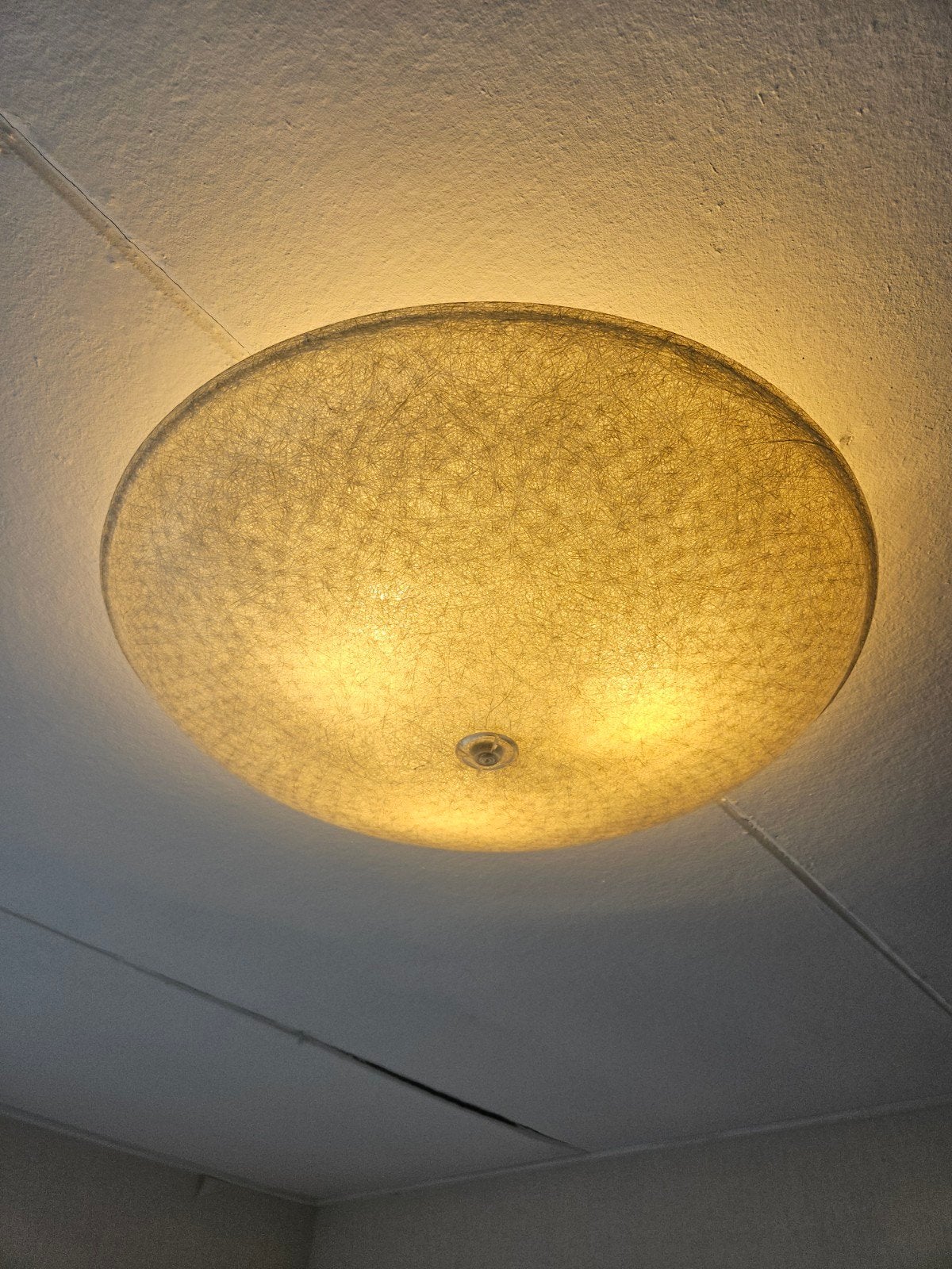 Louis Kalff voor Philips glasvezel plafondlamp, 2 kappen., Antiek en Kunst, Ophalen