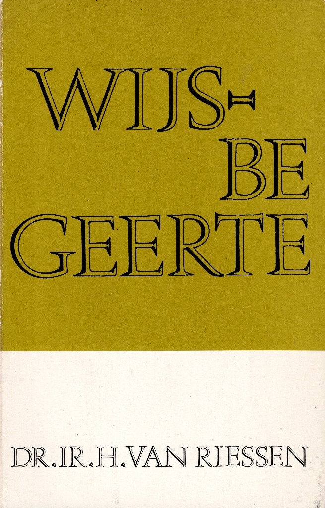 Dr. Ir. H. van Riessen – Wijsbgeerte., Ophalen of Verzenden, Zo goed als nieuw, Algemeen