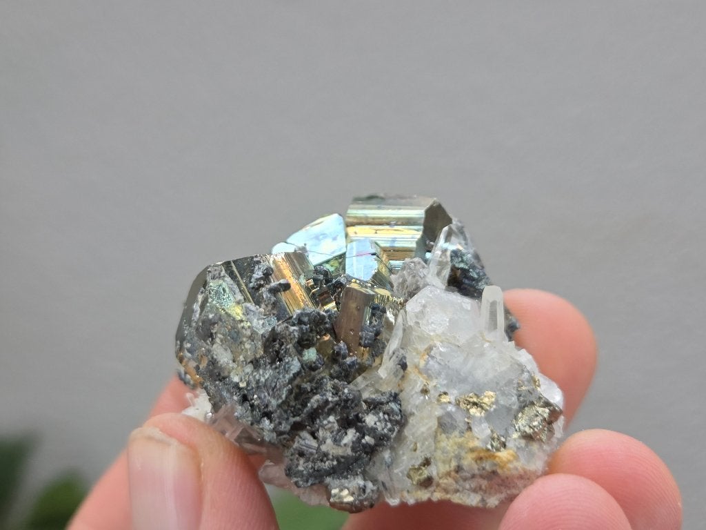 Regenboog Pyriet Indonesië, Ophalen of Verzenden, Mineraal