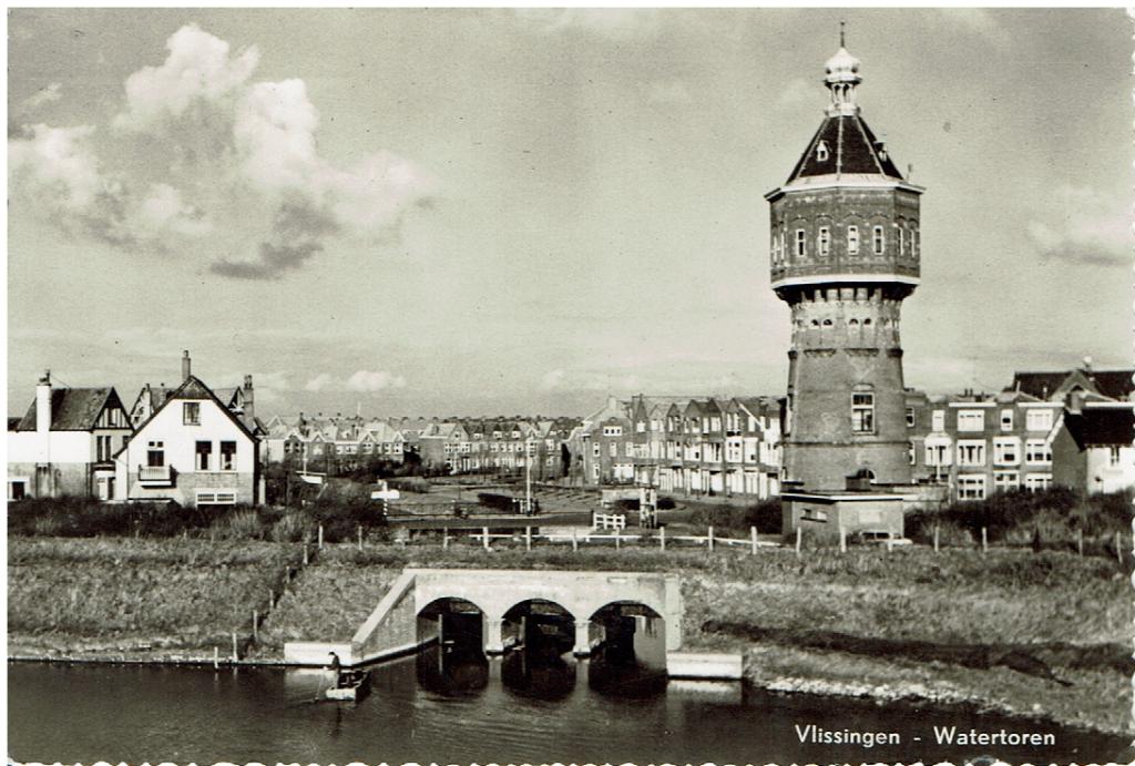Vlissingen Watertoren, Verzenden, 1940 tot 1960, Gelopen, Zeeland