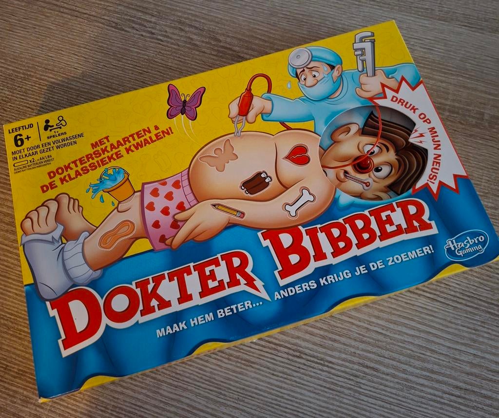 Dokter Bibber spel, Hobby en Vrije tijd, Gezelschapsspellen | Bordspellen, Ophalen of Verzenden