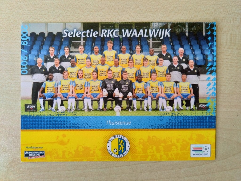 RKC Waalwijk selectiekaart 2009-2010, Verzenden, Zo goed als nieuw, Overige binnenlandse clubs, Poster, Plaatje of Sticker