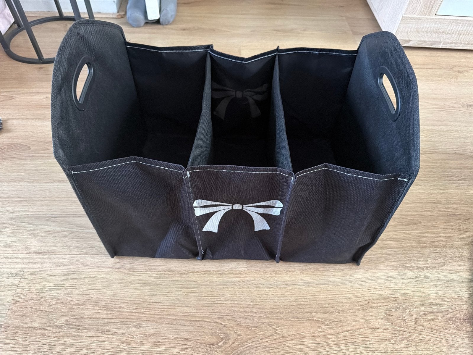 Opvouwbare Auto Organizer met Vakken - Zwart met Strik, Ophalen, Zo goed als nieuw