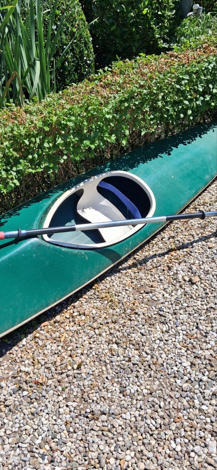 Groene Kajak met peddel - Gebruikt maar in goede staat, Watersport en Boten, Kajaks, Ophalen, Gebruikt, 1-persoons