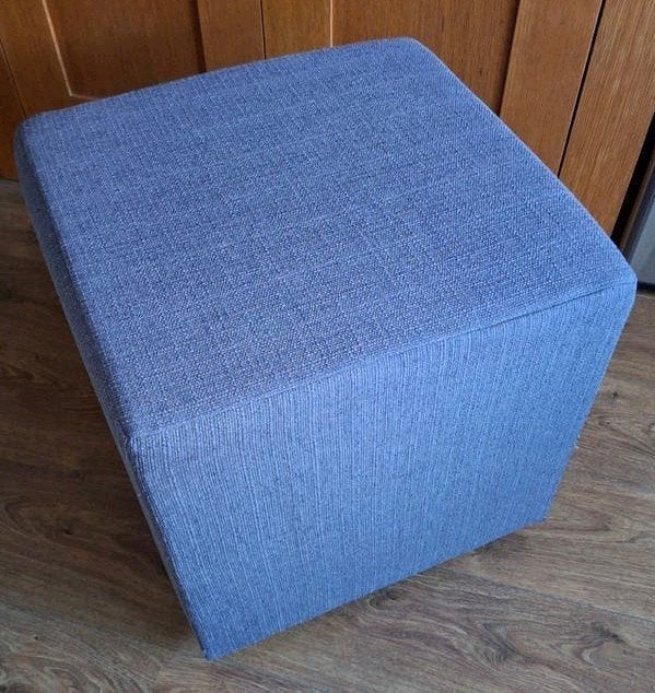 Hocker Noah (poef)-antraciet -stof Portland - 46x46x46 cm, Ophalen, Minder dan 50 cm, Vierkant, Minder dan 50 cm