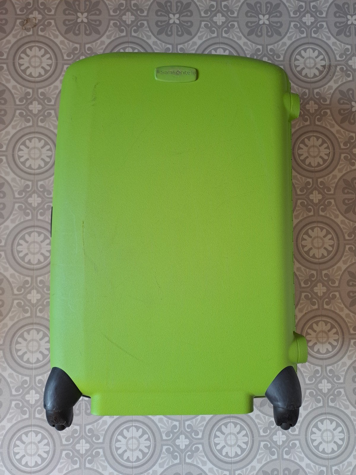 Samsonite hardcover koffer appelgroen, Ophalen, Gebruikt, Hard kunststof, 70 cm of meer