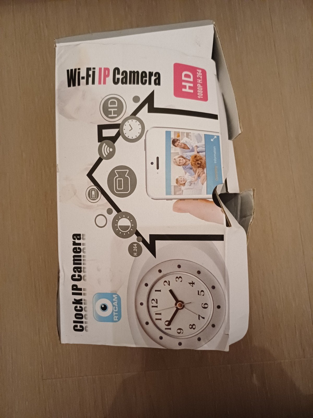 NIEUW: Wi-Fi Spy Camera Klok – Full HD 1080p (Ongebruikt), Ophalen, Nieuw