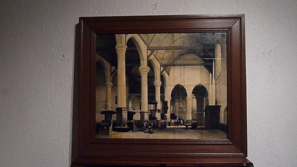 Antiek tegeltableau, Ophalen of Verzenden