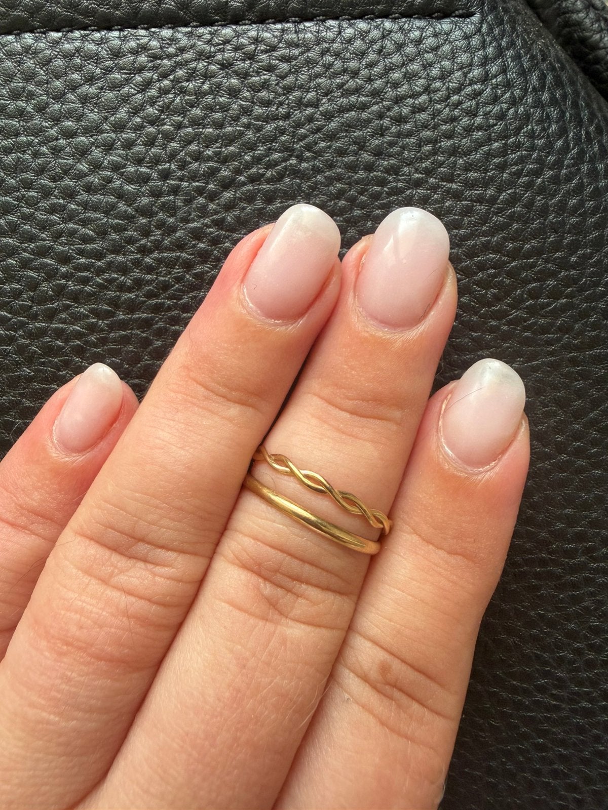 Set van 2 aanschuifringen 14k goud maat 19 TOV essentials, 18 tot 19, Verzenden, Zo goed als nieuw, Dame