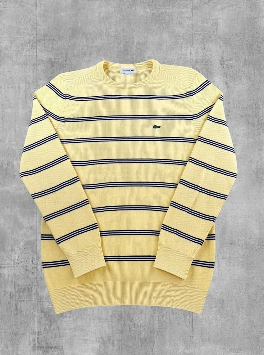Gele Lacoste crewneck sweater, maat L heren (sweatshirt /, Maat 52/54 (L), Verzenden, Lacoste S.A., Geel