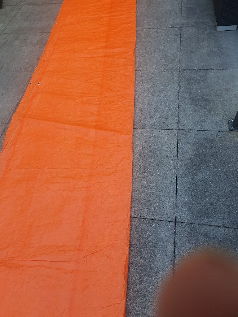 afdekzeil 6 x 8 meter, Ophalen, Gebruikt, 15 m² of meer, Zeil