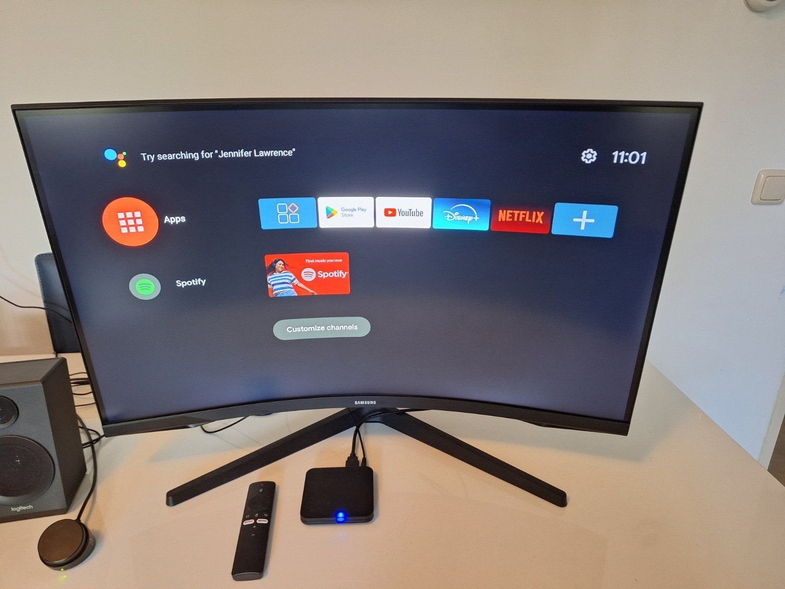 Samsung Odyssey G5 + Android TV Box + Speakers, Computers en Software, Monitoren, Gebruikt, 101 t/m 150 Hz, Curved, VA