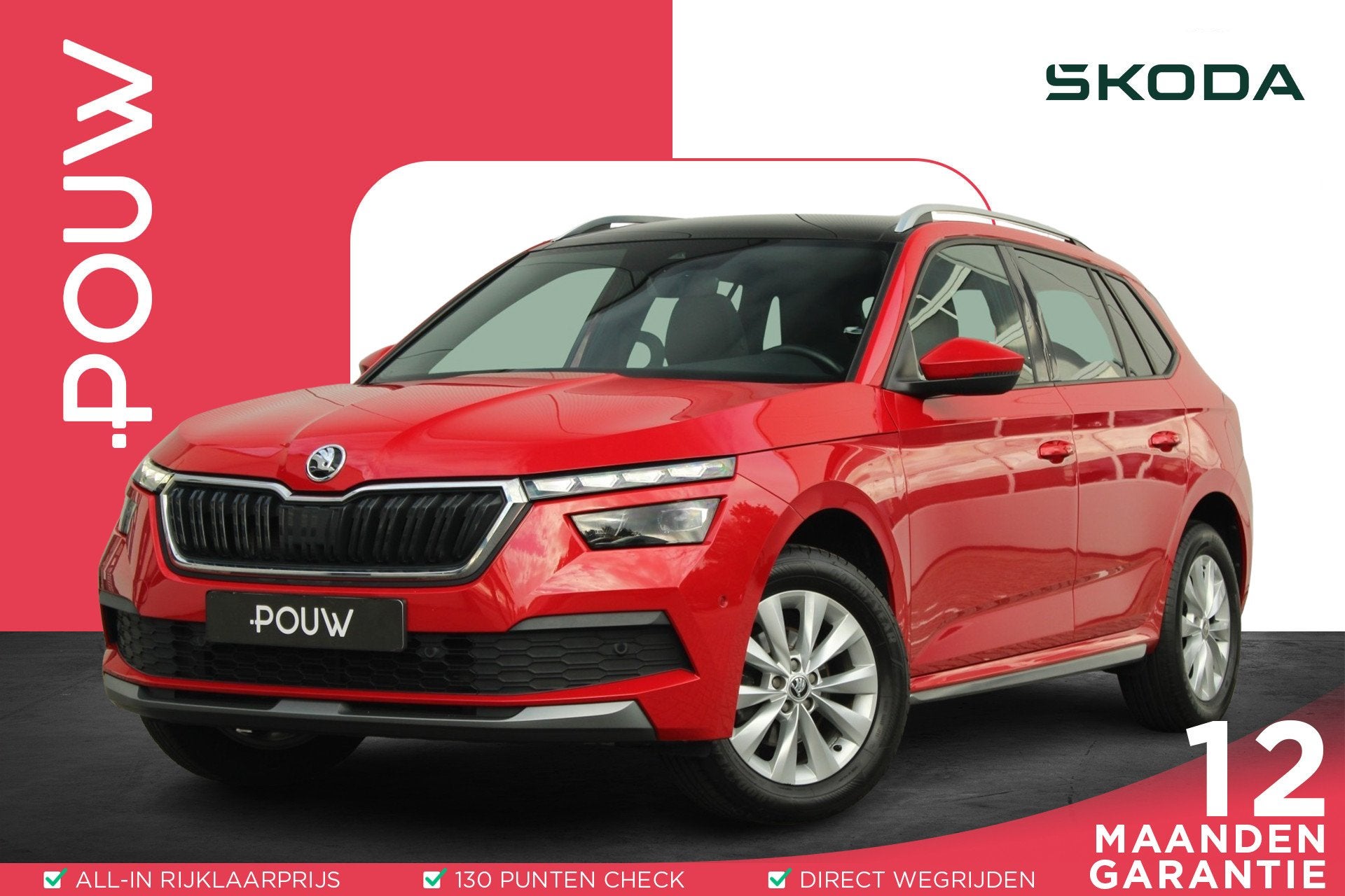 Skoda Kamiq 1.0 TSI 110pk DSG Business Edition | Panoramadak, Auto's, 12 maanden, Gebruikt, Euro 6, 49 €/maand