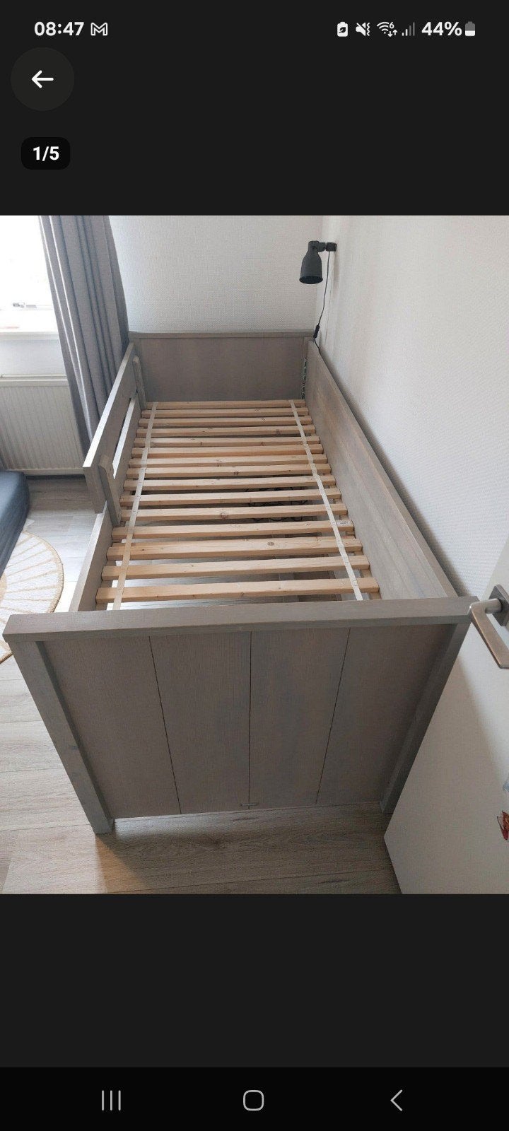 Bopita semi hoogslaper met lattenbodem, Ophalen, Gebruikt, 90 cm, Eenpersoons