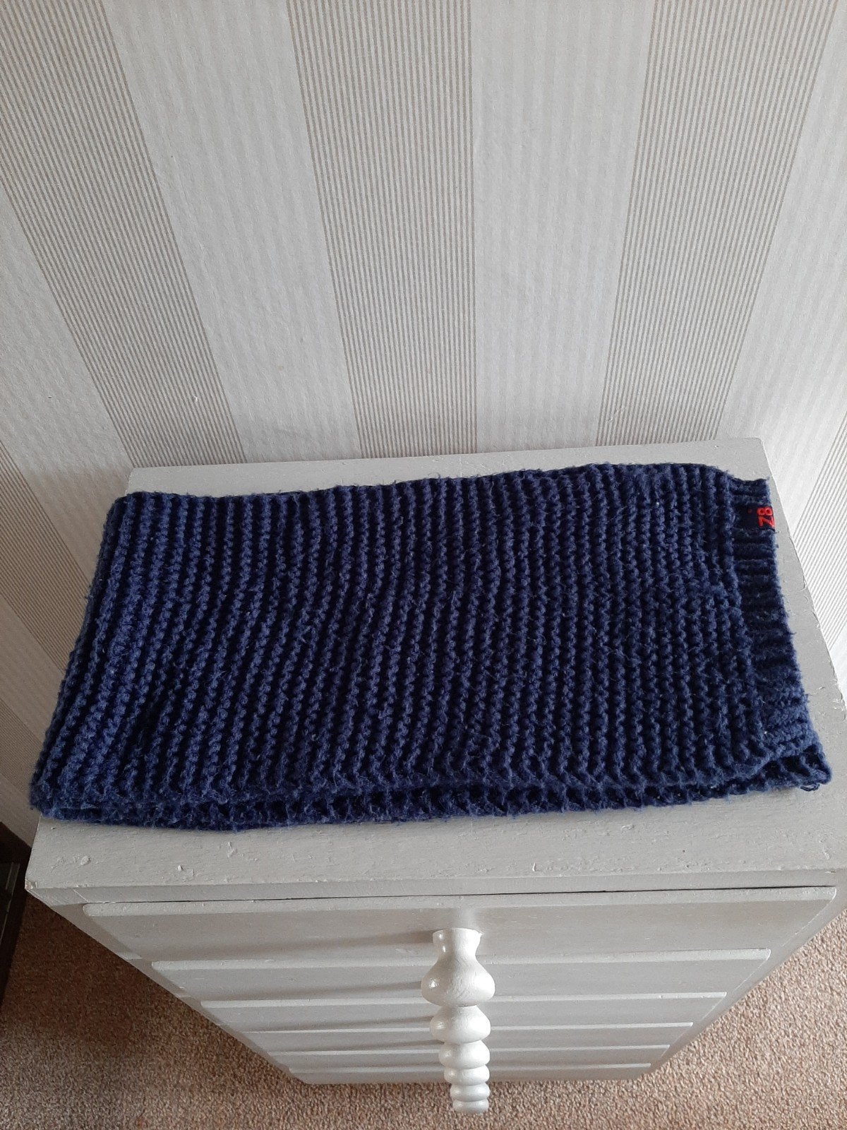 Gebreide sjawl sjaal blauw van z8 maat M, Kinderen en Baby's, Kinderkleding | Mutsen, Sjaals en Handschoenen, Gebruikt, Jongen of Meisje