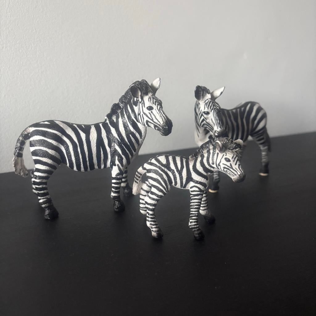 Papo Zebra Familie Beeldjes - Realistisch Speelgoed, Ophalen of Verzenden, Nieuw