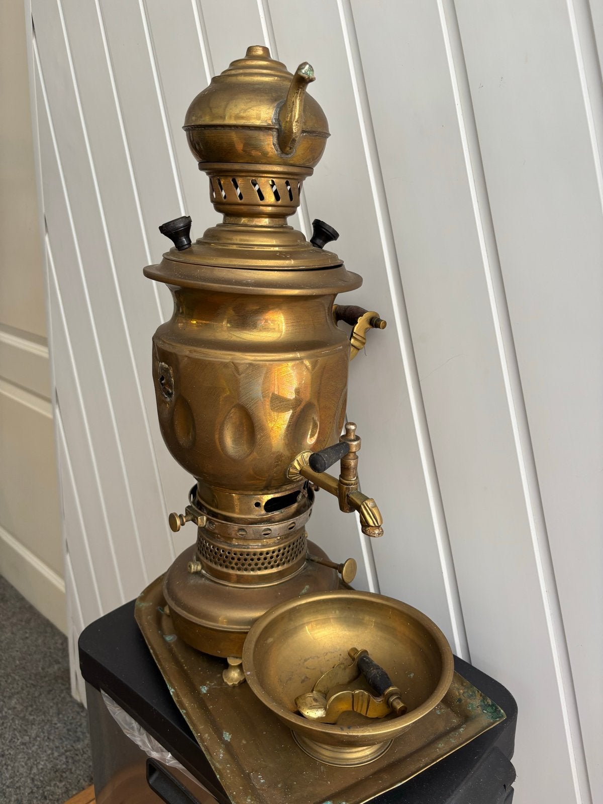 Antieke Russische Samovar - Messing Koffiekan/Theemaker, Ophalen