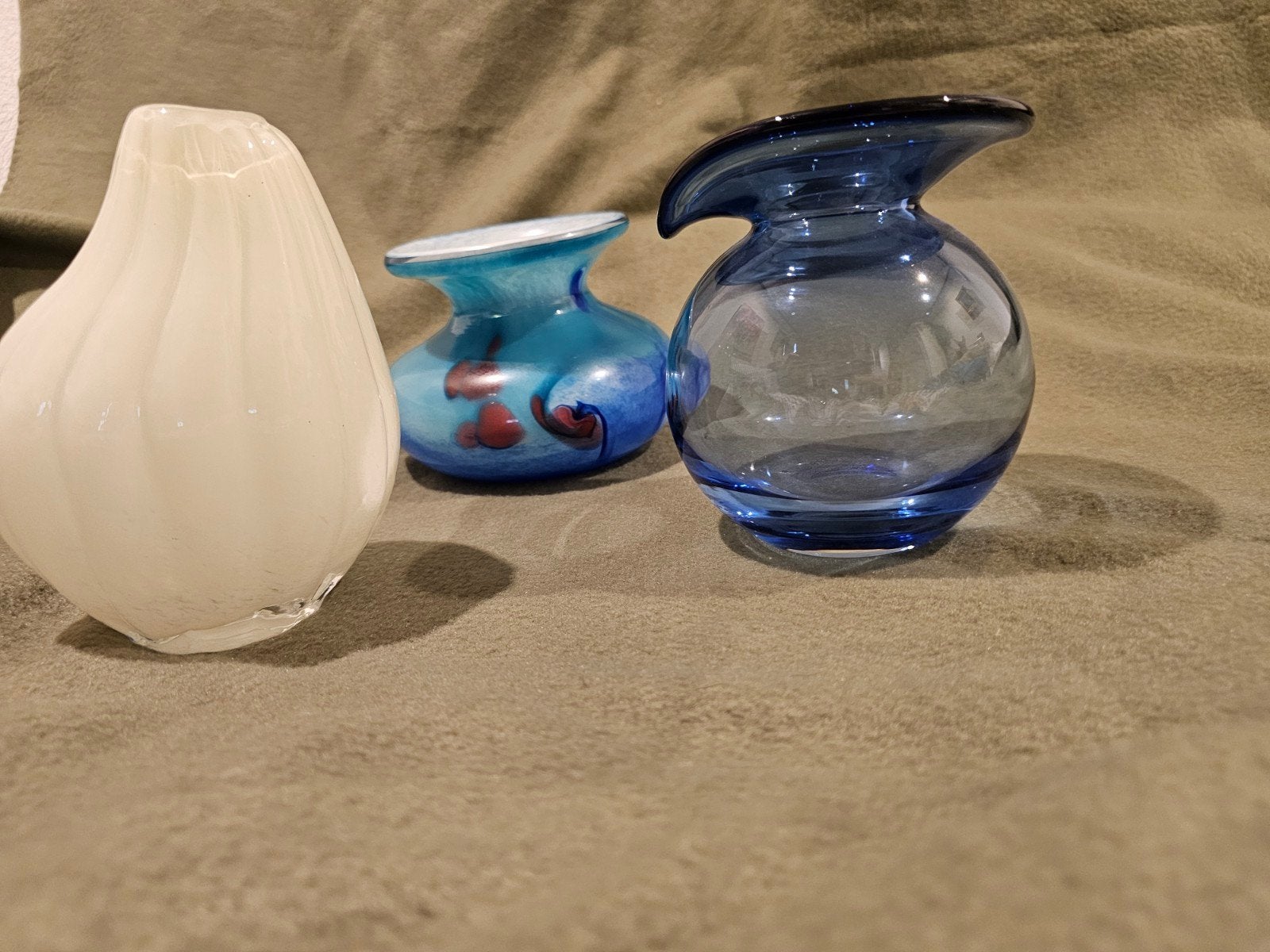 3 aparte vaasjes, Ophalen of Verzenden, Blauw