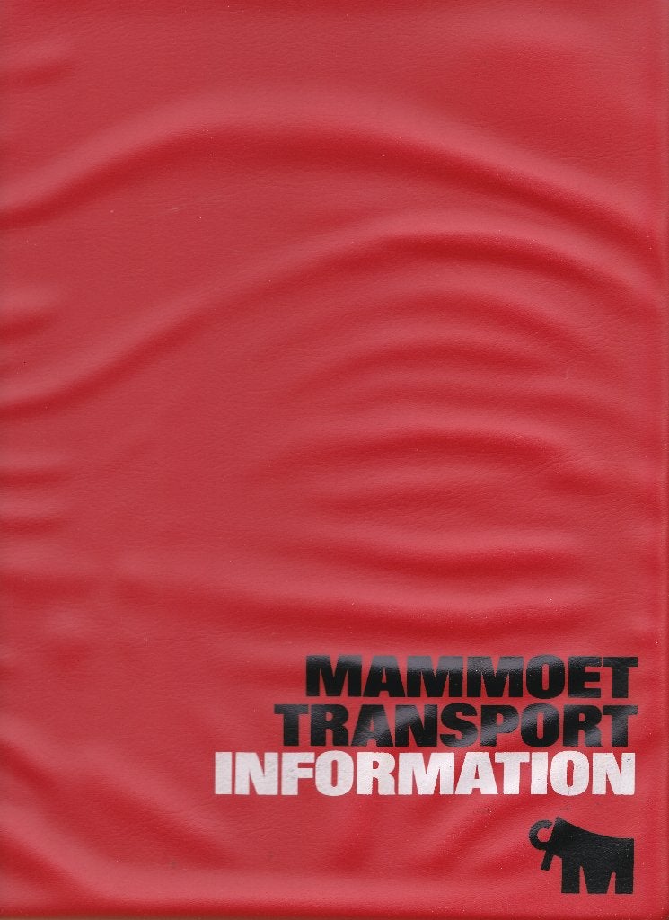 Tabellenboek/map Mammoet kranen/transport, Ophalen of Verzenden, Gelezen, Overige vervoermiddelen
