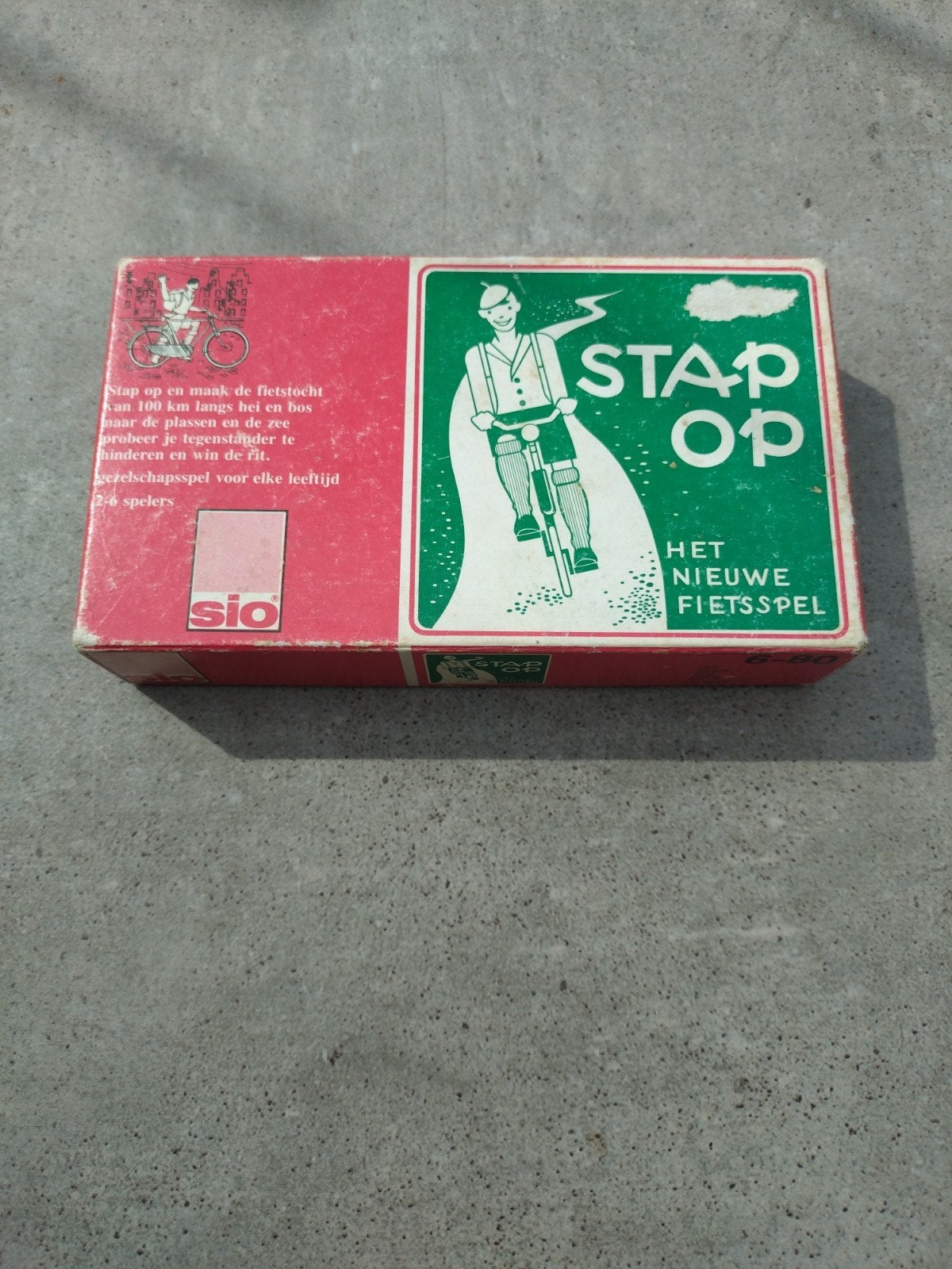Stap Op: Het Nieuwe Fietsspel - Vintage Bordspel SIO, Hobby en Vrije tijd, Drie of vier spelers, Ophalen of Verzenden, Gebruikt