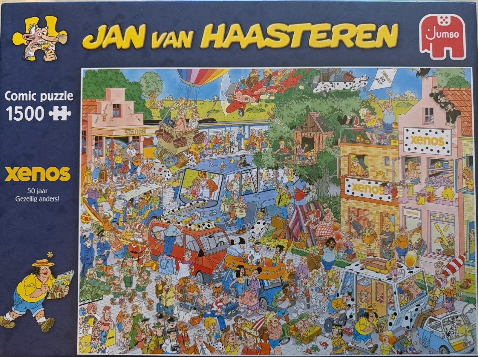 Jan van Haasteren puzzel 1500 stukjes "Xenos", Ophalen of Verzenden, 500 t/m 1500 stukjes, Gebruikt