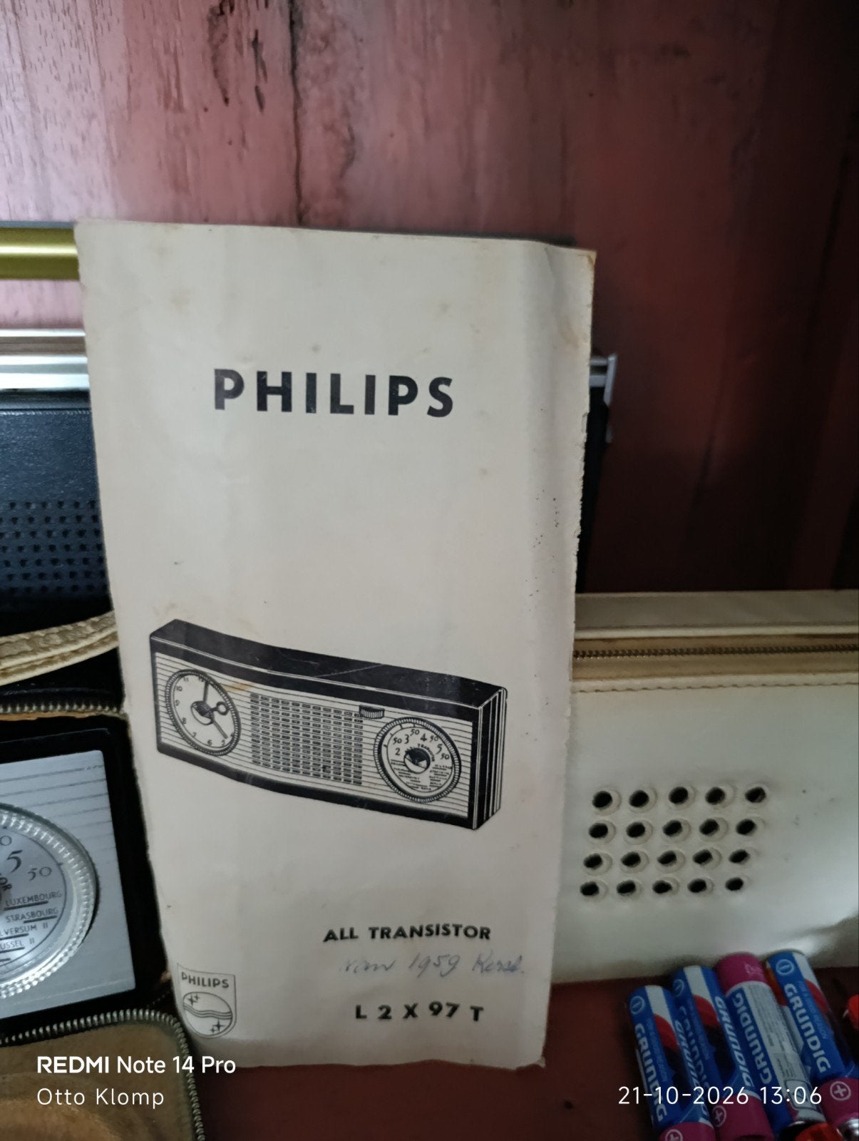 Zeldzame Philips transistor radio met etui, Ophalen of Verzenden, Gebruikt, Transistorradio