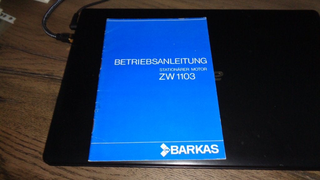 Instructieboekje  IFA / BARKAS Stationaire Motor  ZW 1103, Verzenden, Zo goed als nieuw