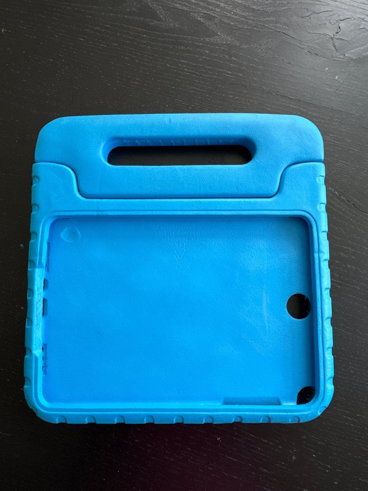 Blauwe tablet hoes voor kinderen met handvat, Ophalen of Verzenden, Gebruikt, 10 inch, Bescherming voor- en achterkant