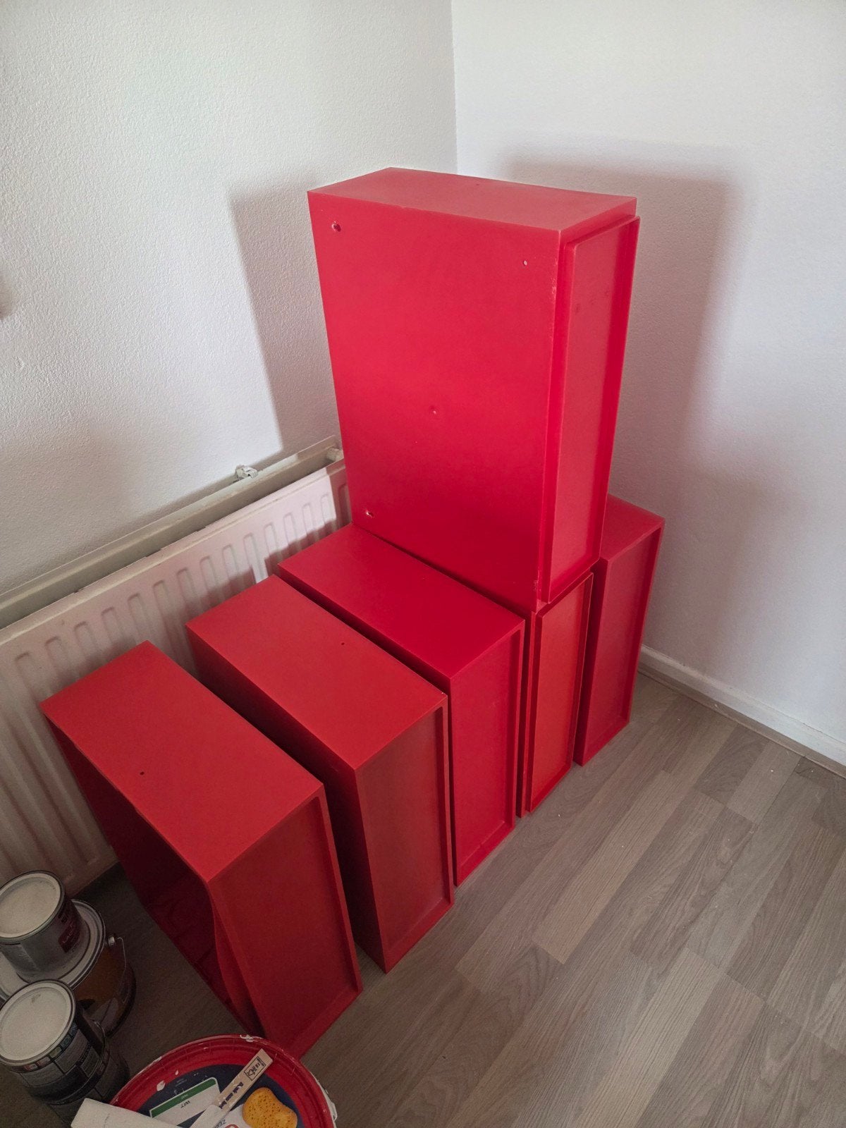Set van 6 rode Ikea Trones - ideaal voor opbergruimte, Ophalen, Gebruikt, Modern, Functioneel