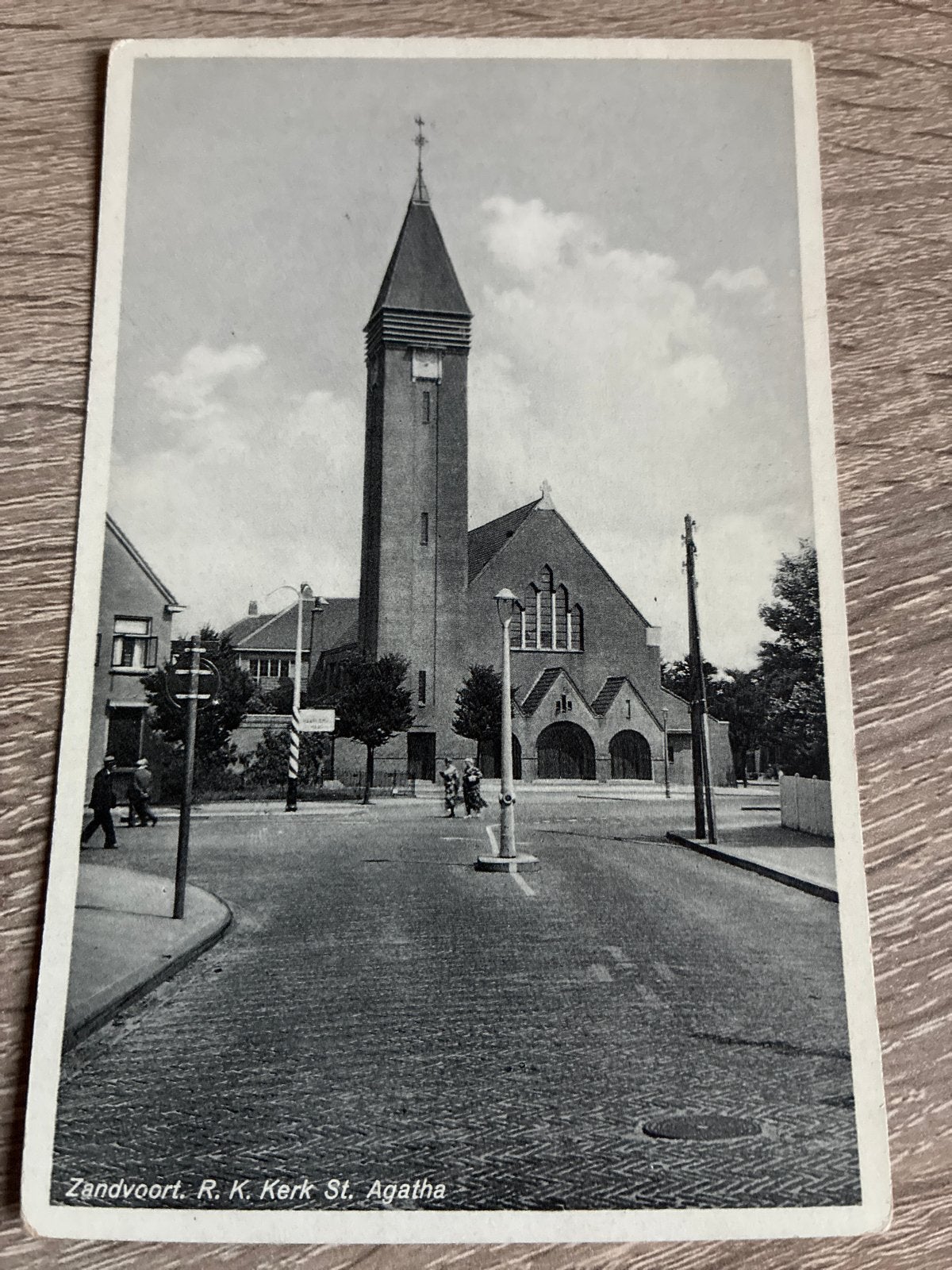 Zandvoort R.K. Kerk St. Agatha - Oude Ansichtkaart, Ophalen of Verzenden, 1920 tot 1940, Ongelopen, Noord-Holland