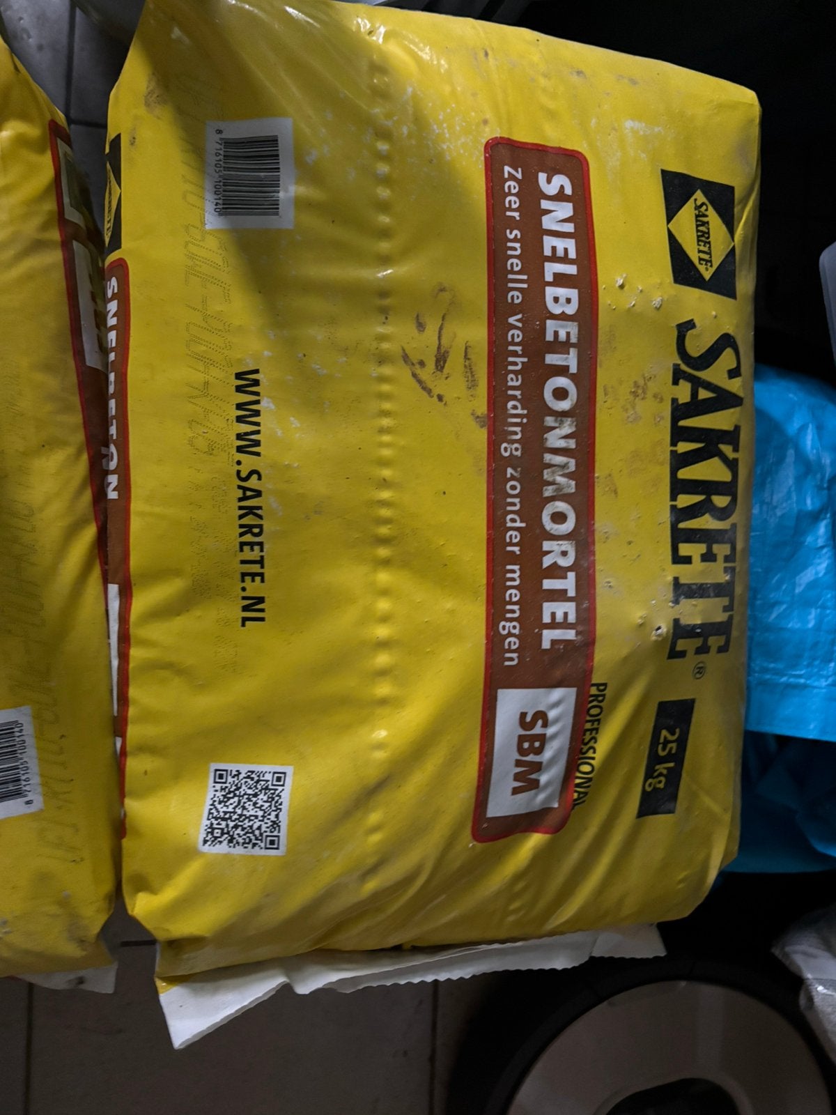 Snelbetonmortel 5x25l, Doe-het-zelf en Verbouw, Metselstenen, Ophalen, Nieuw, Beton