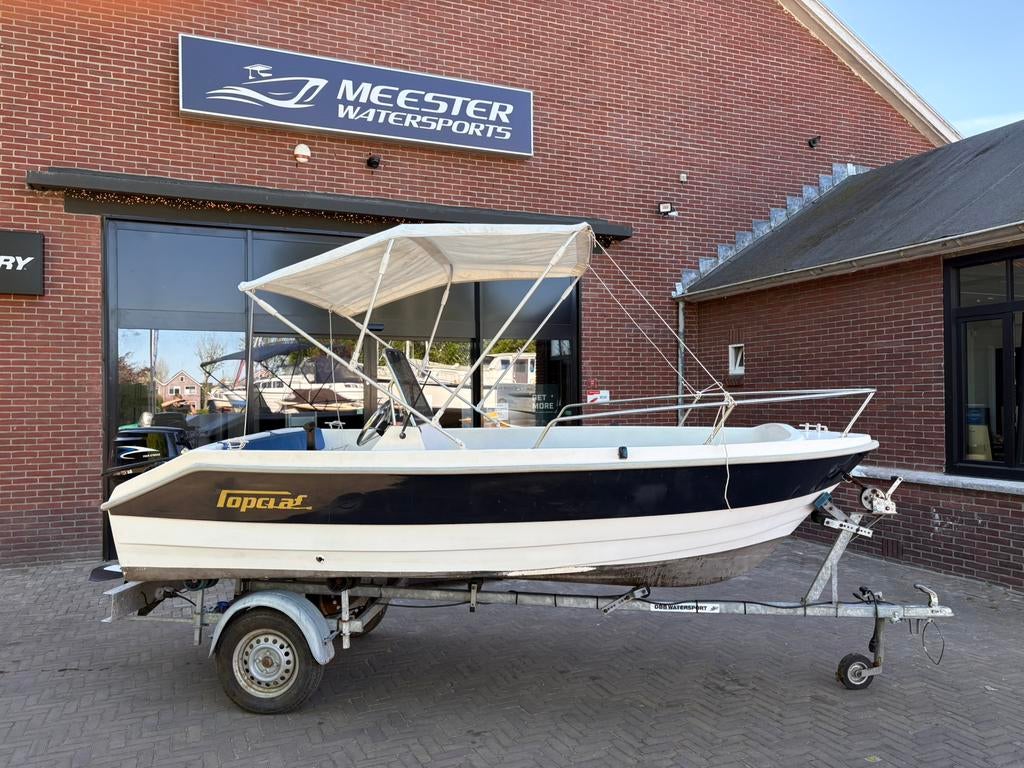 Topcraft consoleboot met 9,8pk parsun en trailer, Watersport en Boten, Ophalen, Tot 10 pk, Zo goed als nieuw, 3 tot 6 meter