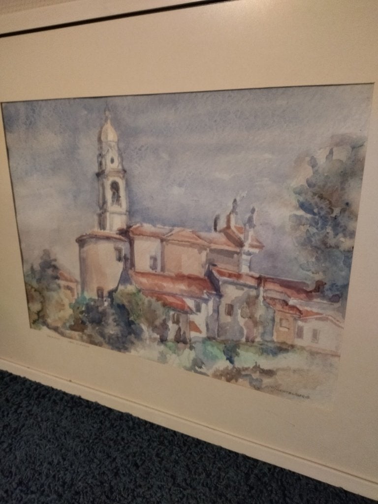 Aquarel Schilderij / Pacengo ., Minder dan 50 cm, Gebruikt, Ophalen of Verzenden, Schilderij