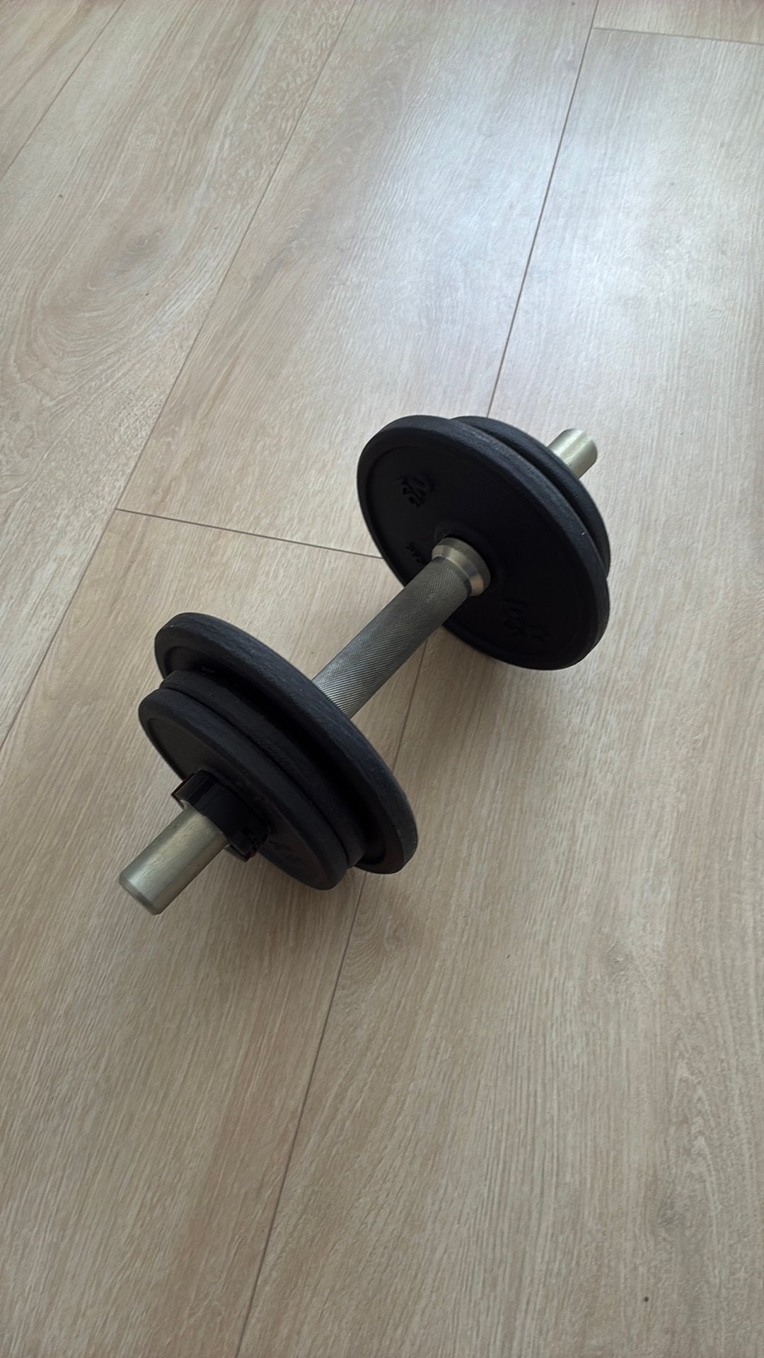Domyos Halterset krachttraining 10 kg met gratis springtouw, Sport en Fitness, Ophalen, Zo goed als nieuw, Halterset