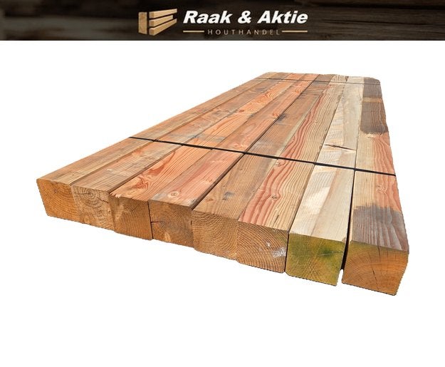 8 Douglas palen geschaafd 14x14 cm - nr: TB10, Ophalen, Nieuw, 250 cm of meer, Palen