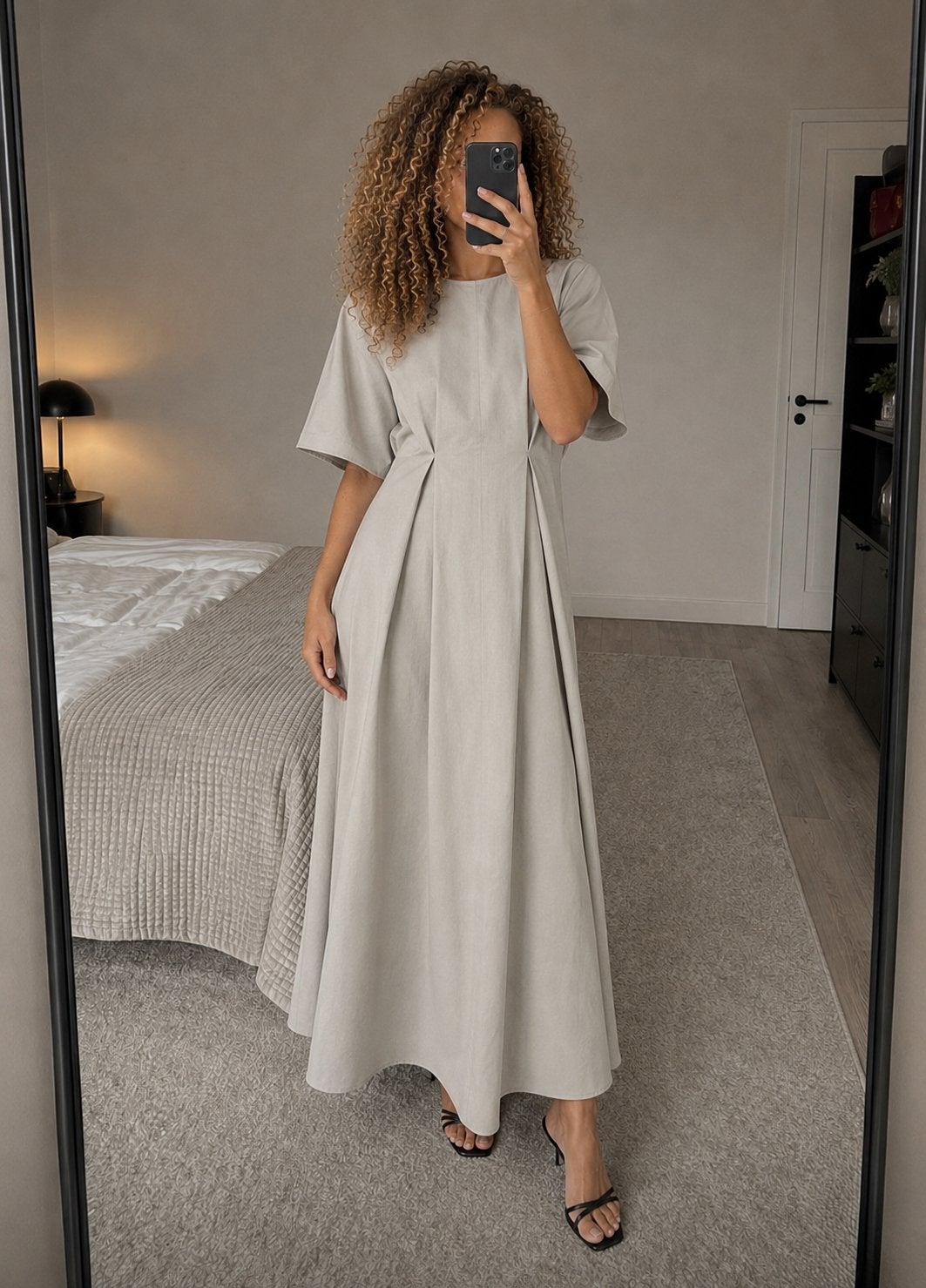 Zara poplin jurk met plooien | nieuw met prijskaartje, Ophalen of Verzenden, Zo goed als nieuw, Onder de knie
