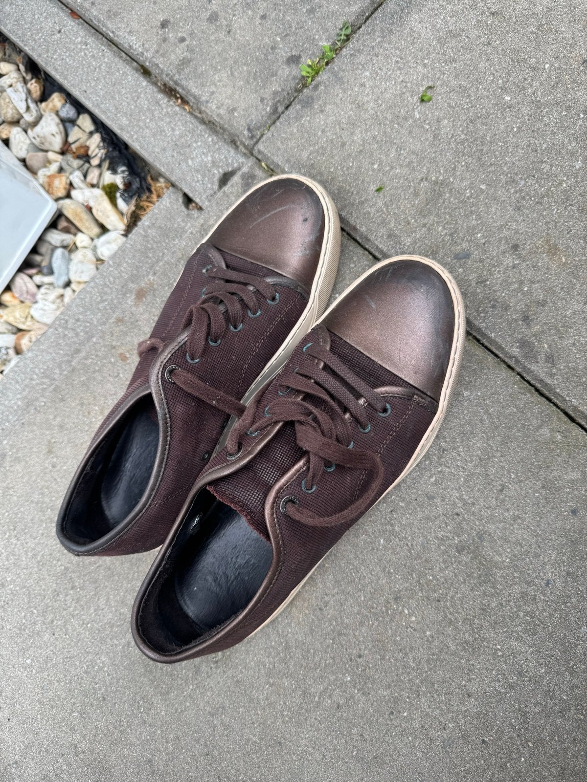 Lanvin Sneakers Bruin Maat 7 (41), Ophalen of Verzenden, Gedragen, Bruin, Sneakers of Gympen