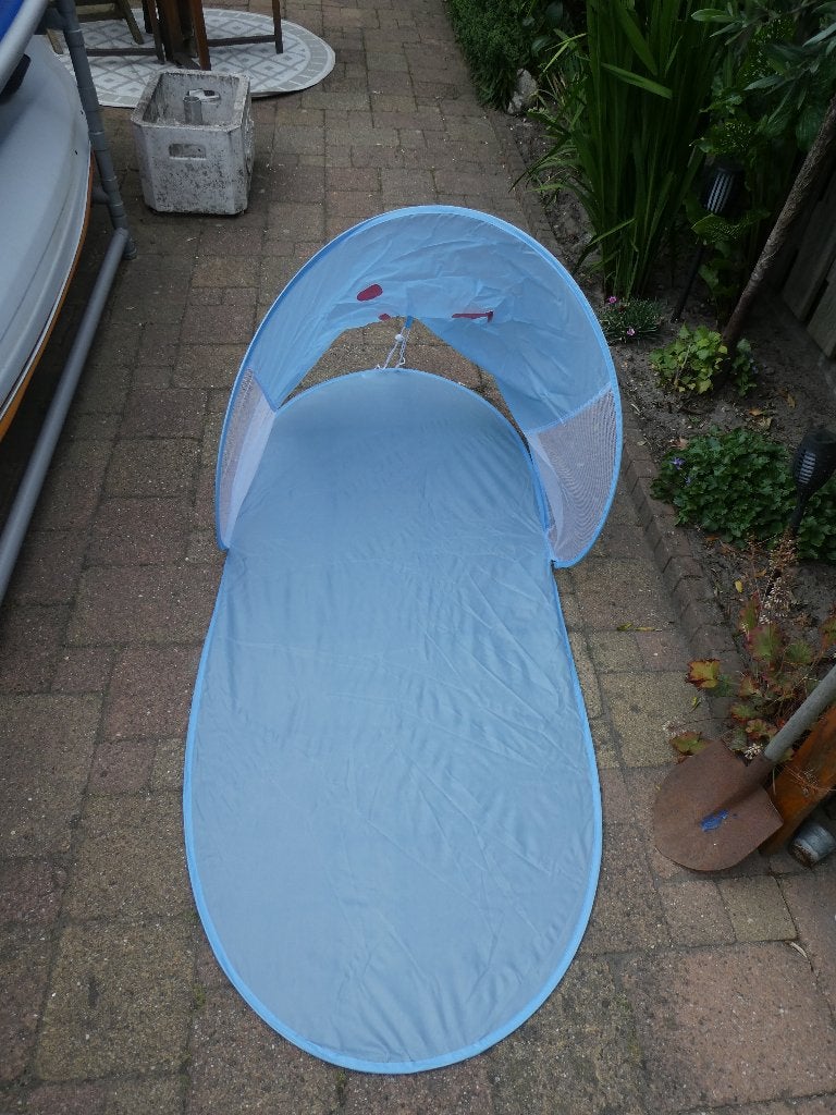 2 pop-up strand zonneschermen, Ophalen of Verzenden, Zo goed als nieuw, Tot en met 2