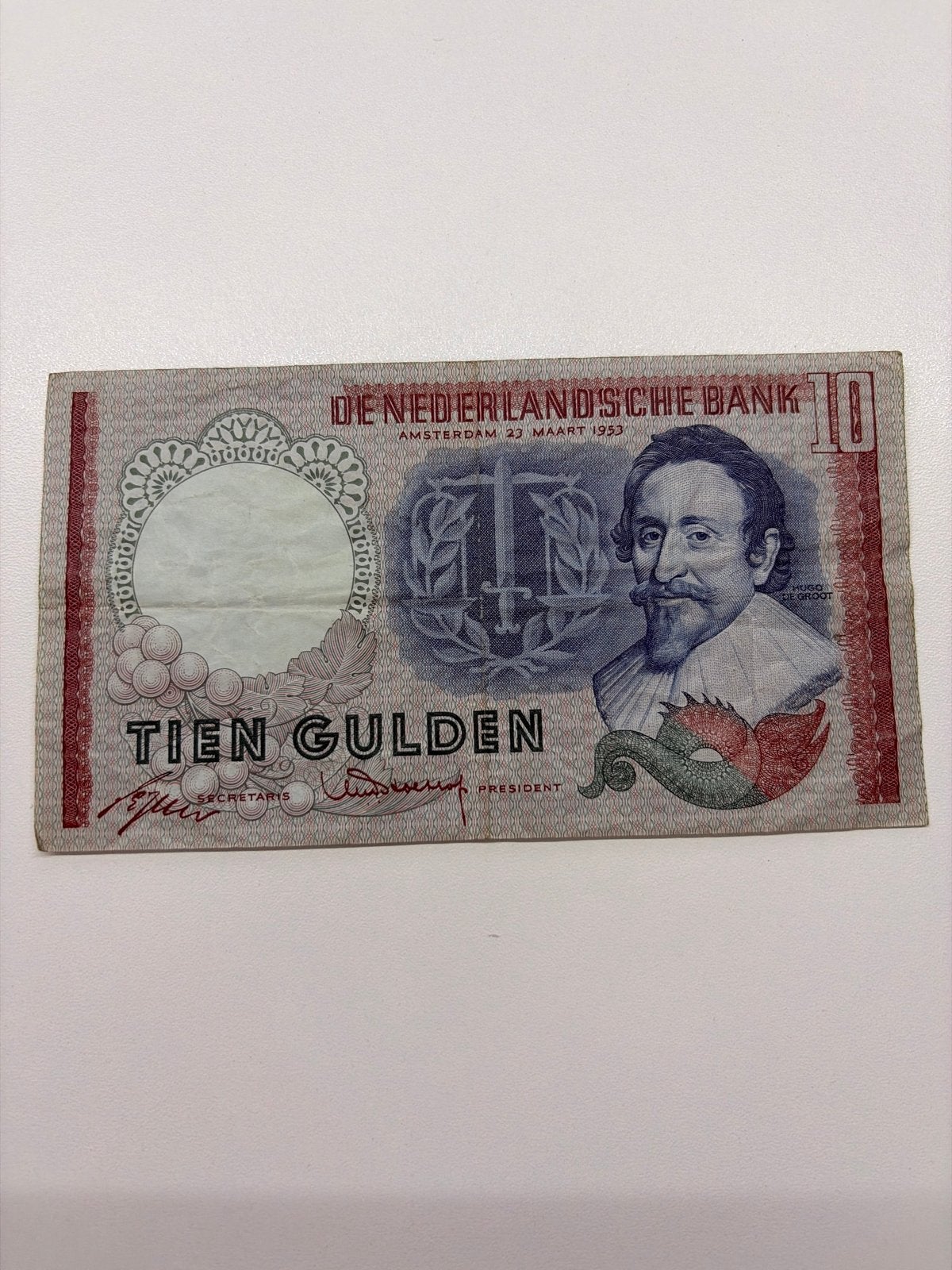 Zeldzaam biljet: 10 Gulden uit 1953 (De Nederlandse Bank), Postzegels en Munten, Bankbiljetten | Nederland, Los biljet, 10 gulden