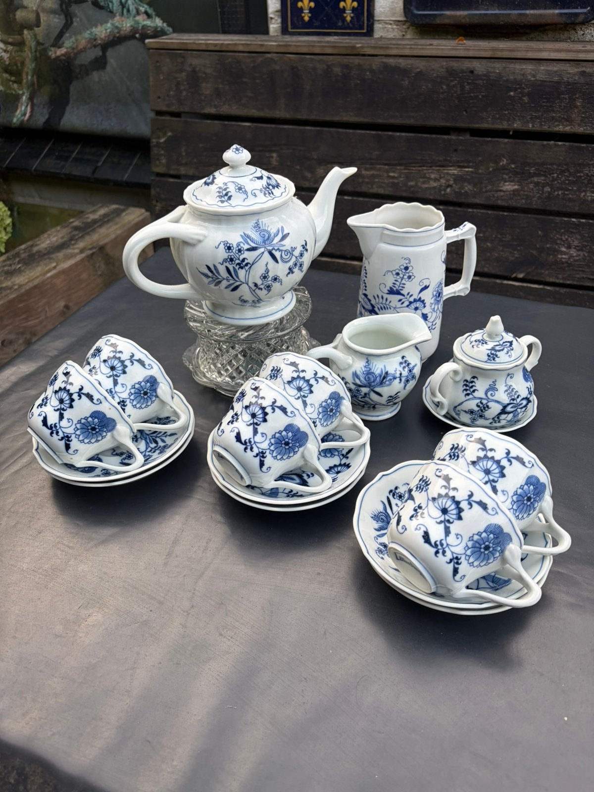 Blue Danube Japans thee servies:, Antiek en Kunst, Ophalen