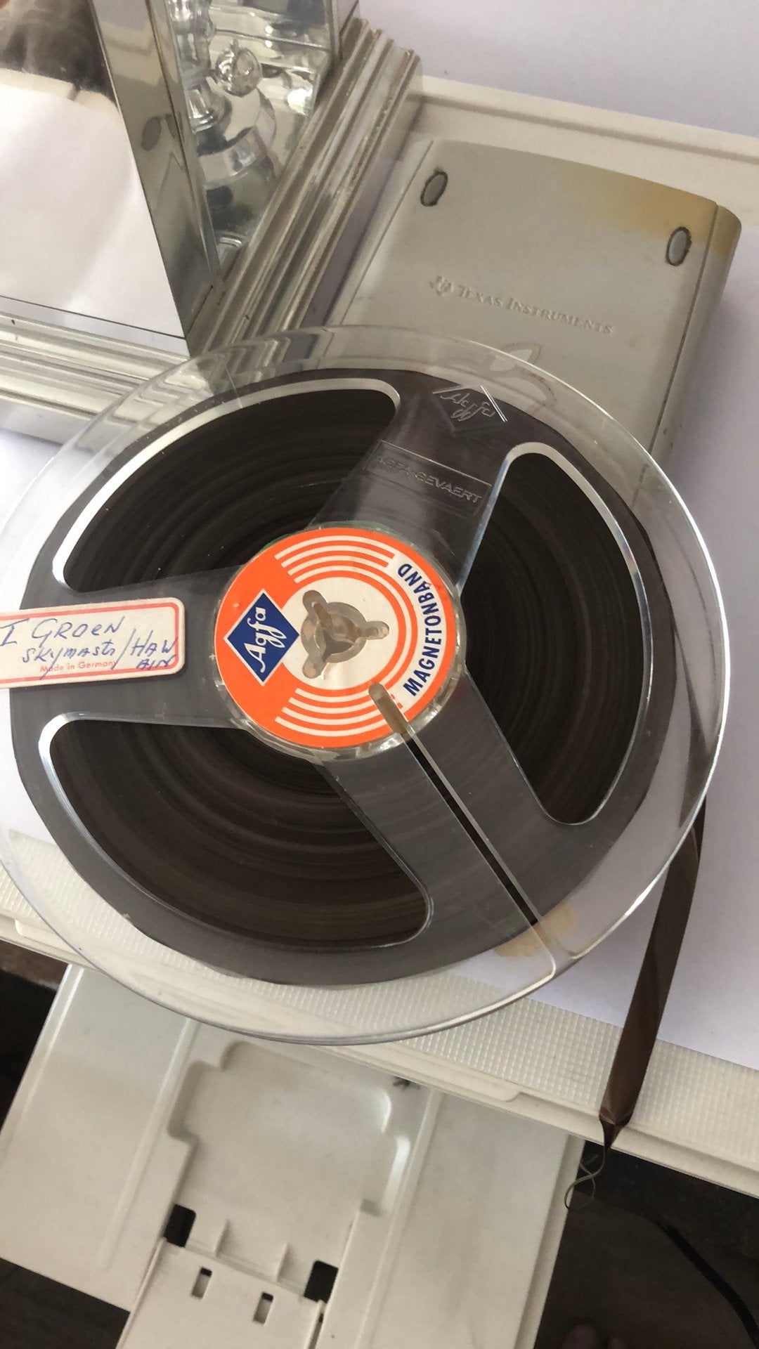 Agfa audio band - Vintage magneetband voor bandrecorder, Ophalen, Onderdeel, Met banden