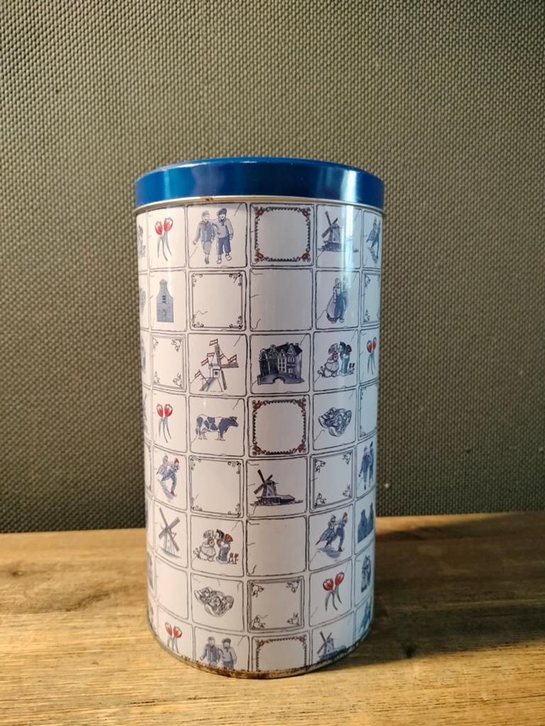 Vintage Beschuitbus met Hollandse Motieven, Verzamelen, Blikken, Ophalen of Verzenden