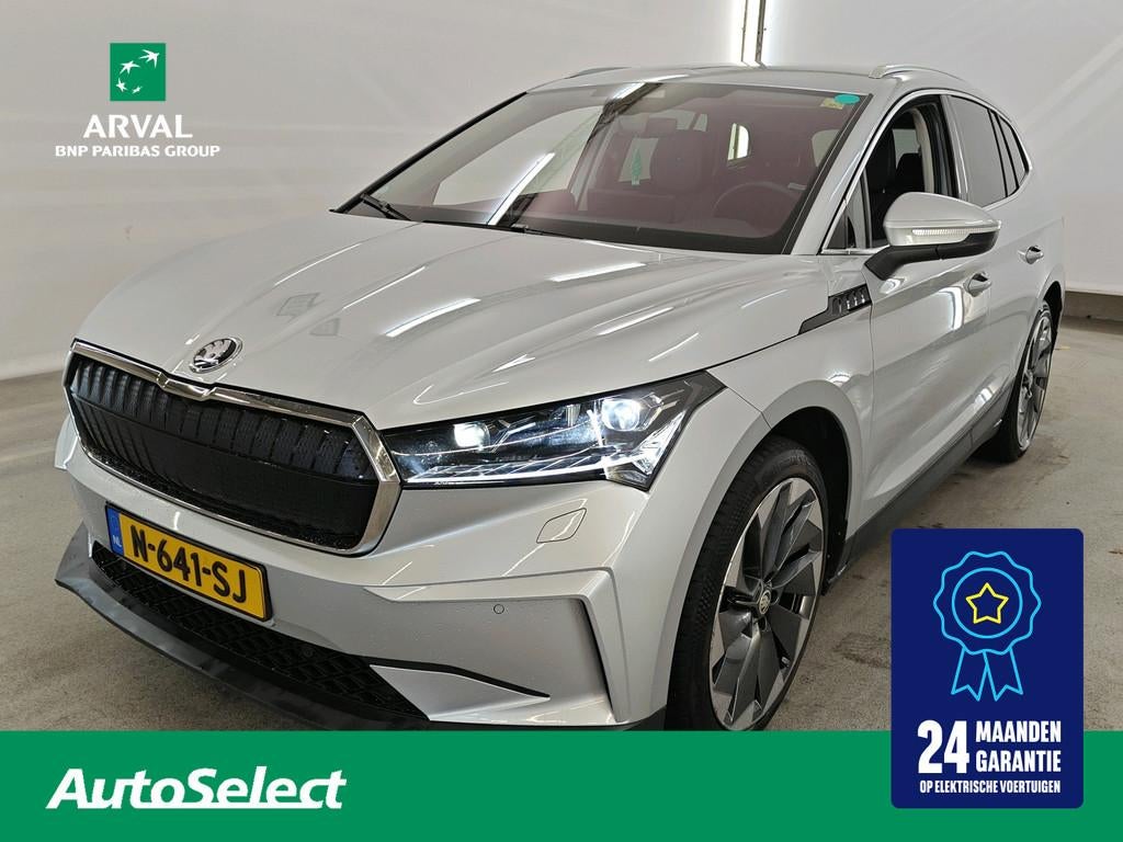 Skoda Enyaq iV 80 204pk | SOH 92% | Trekhaak | Family | Comf, Achterwielaandrijving, Gebruikt, Zwart, 24 maanden