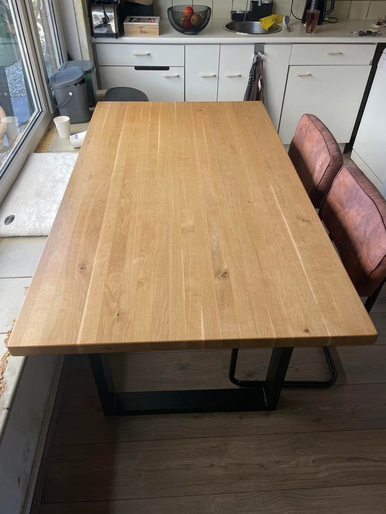Massief eiken keuken tafel, Huis en Inrichting, Tafels | Eettafels, Zo goed als nieuw, 50 tot 100 cm, 150 tot 200 cm, Vier personen