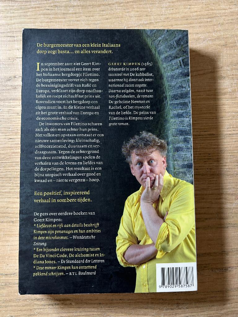 De Prins van Filettino | Geert Kimpen, Ophalen of Verzenden, Gelezen